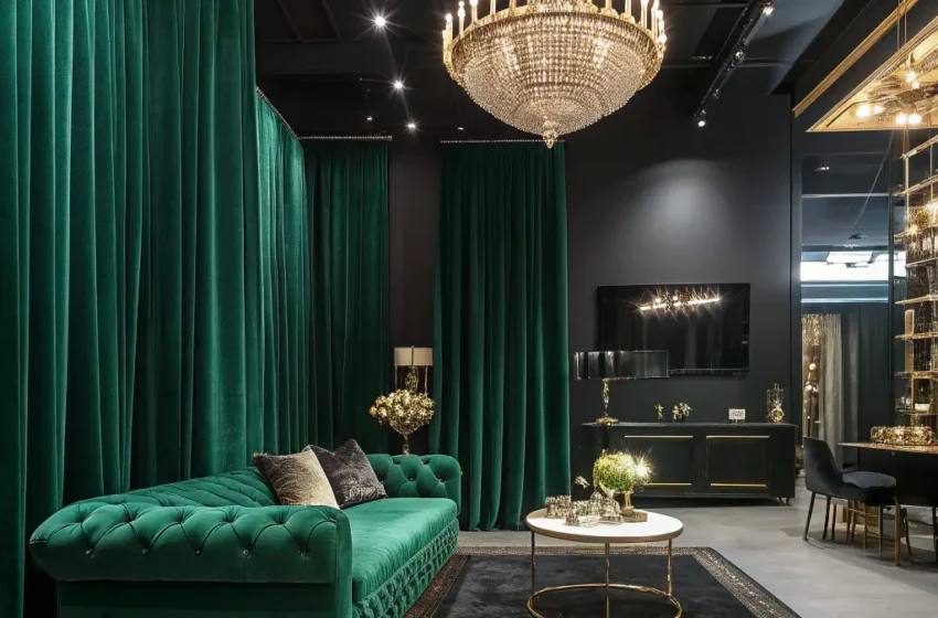  10 Modern Green Curtains Living Room Ideas Trending Now