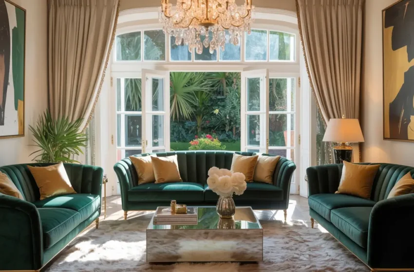  10 Bold Emerald Green Living Room Ideas to Wow Guests