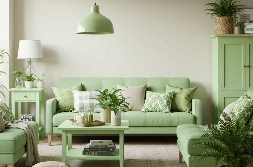  10 Fresh Light Green Living Room Ideas for Modern Homes
