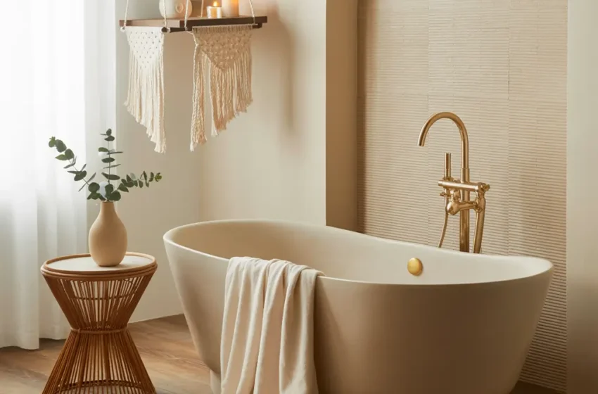  10 Vibrant Modern Boho Bathroom Ideas With Eclectic Decor