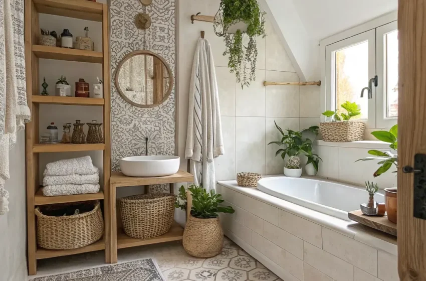  10 Inspiring Rustic Boho Bathroom Ideas and Natural Accents