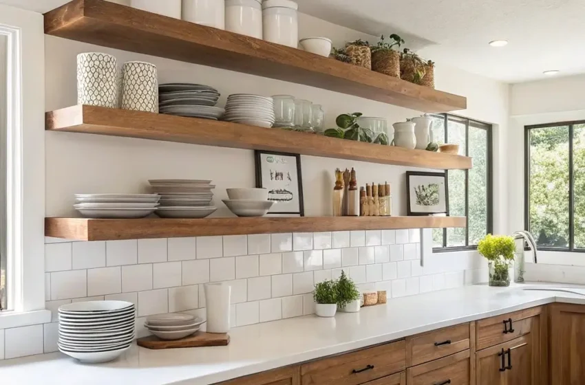  10 Gorgeous Kitchen Floating Shelves Ideas and Space Savers