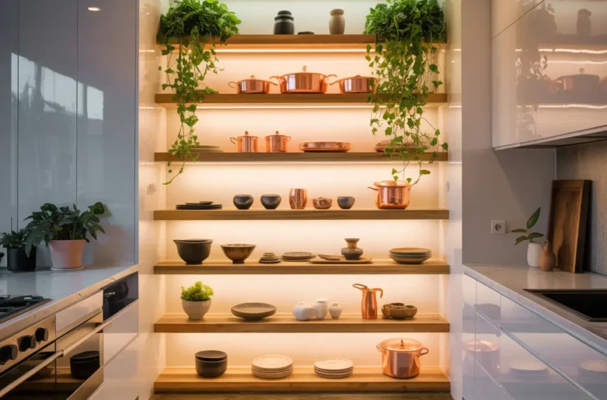  10 Amazing Open Kitchen Shelves Ideas and Functional Style