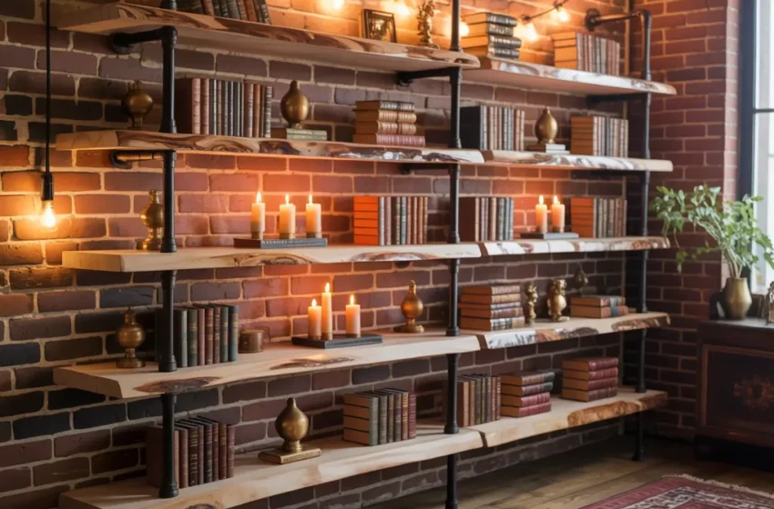 10 Elegant Live Edge Shelves Ideas and Warm Decor