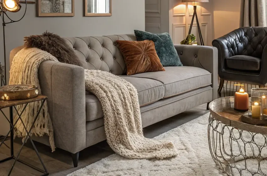  10 Bright Grey Couch Living Room Ideas for Small Spaces