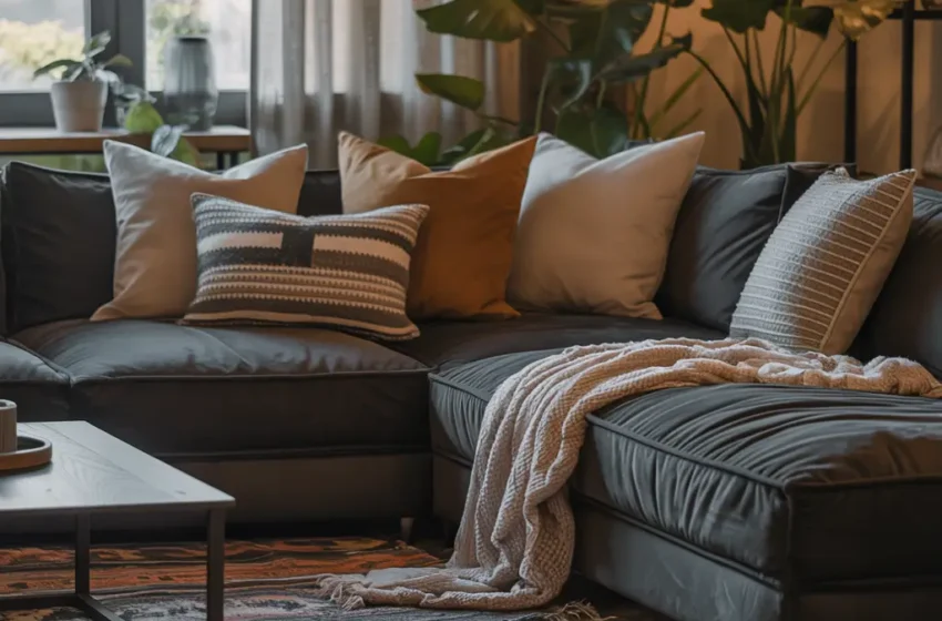  12 Cozy Dark Grey Couch Living Room Ideas for Family Comfort