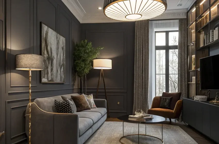  10 Modern Dark Grey Living Room Ideas with Light Accents