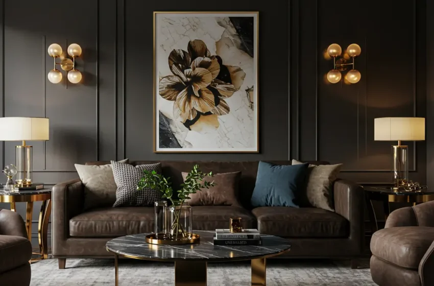  10 Chic Dark Brown Couch Living Room Ideas That Wow