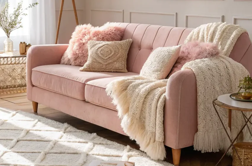  12 Cozy Pink Couch Living Room Ideas and Warm Textures