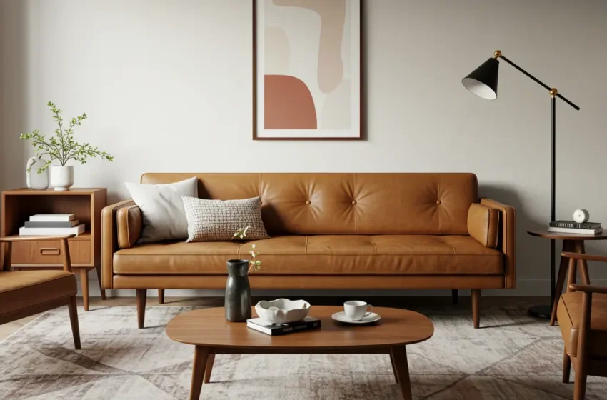 10 Cozy Cognac Couch Living Room Ideas for Relaxing Rooms