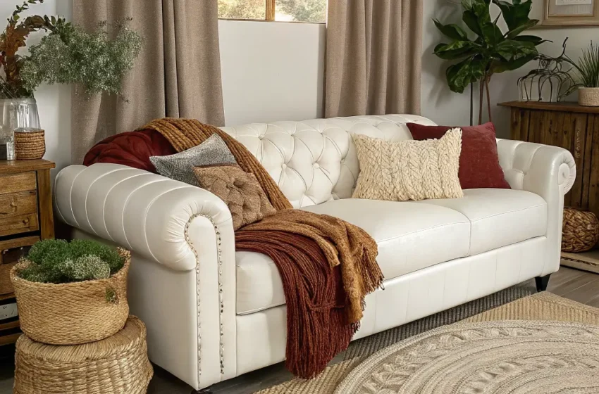  12 Cozy White Leather Couch Living Room Ideas That Feel Warm