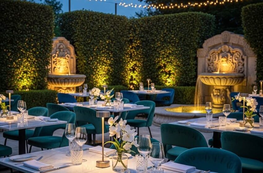  10 Dreamy Garden Restaurant Design Outdoor Ideas for Romantic Setup