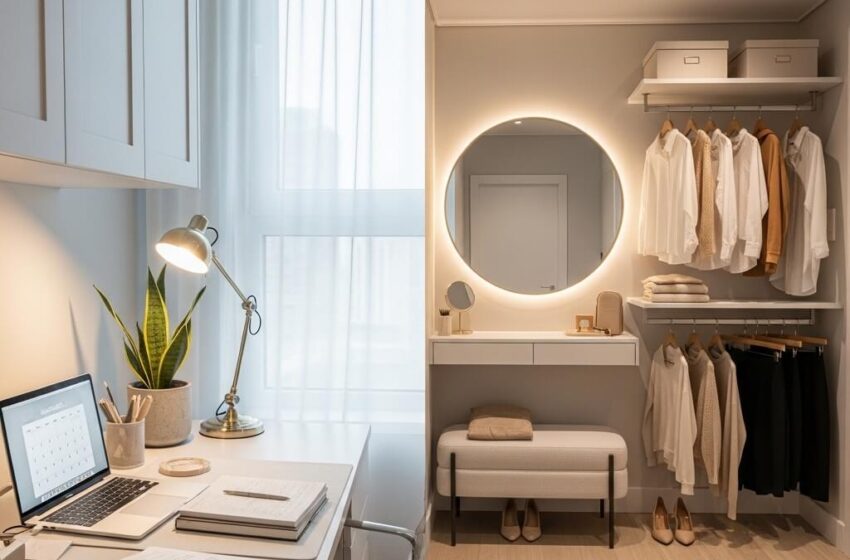  10 Chic Office and Dressing Room Combo Ideas for Aesthetic Interiors