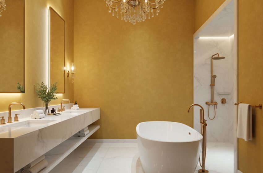  10 Inspiring Mustard Yellow Bathroom Ideas for Fresh Look