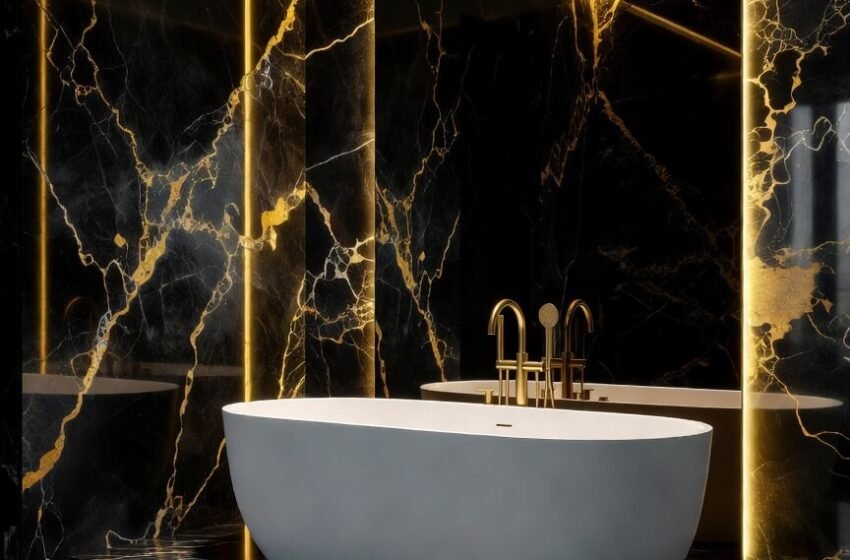  10 Luxurious Yellow and Black Bathroom Ideas Hotel Style