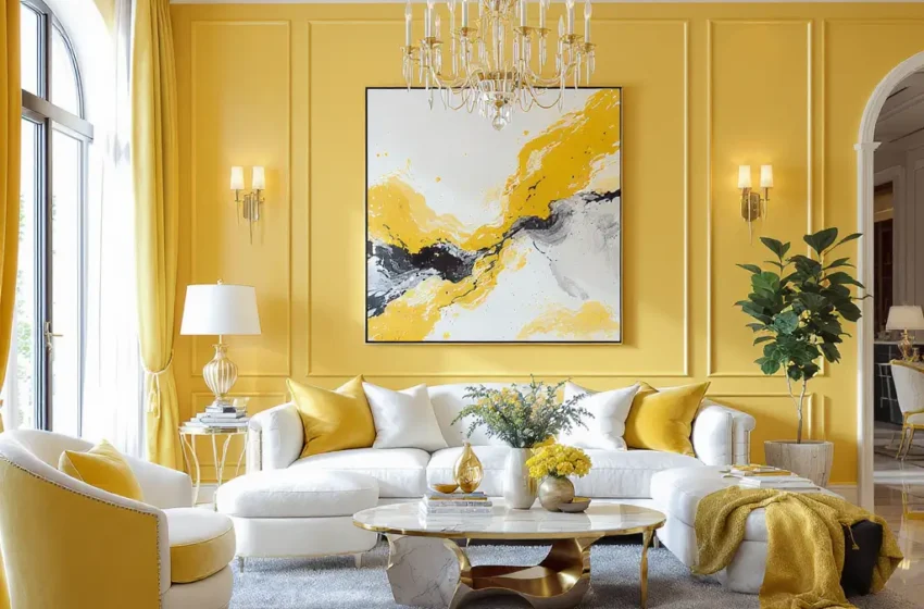  10 Lovely Yellow Living Room Small Space Decor Ideas