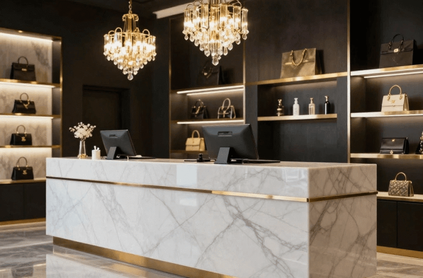  10 Modern Cash Counter Design Ideas for Luxury Shops