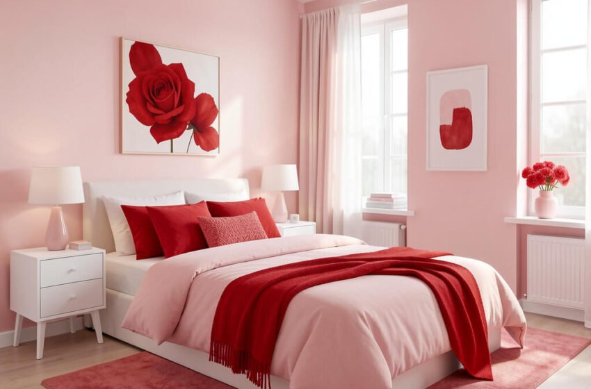  10 Lovely Pink and Red Bedroom Ideas for Romantic Vibes