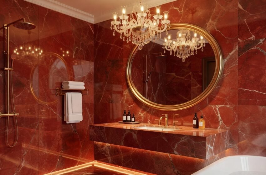  10 Brilliant Red Travertine Bathroom Ideas for Bold Design