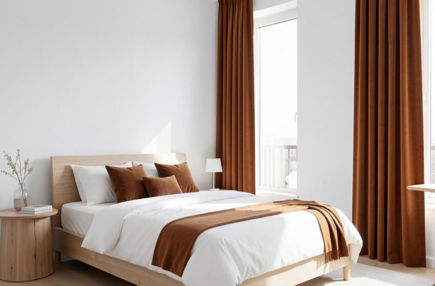  10 Dreamy Brown Curtains Bedroom Ideas Soft Hotel Aesthetic