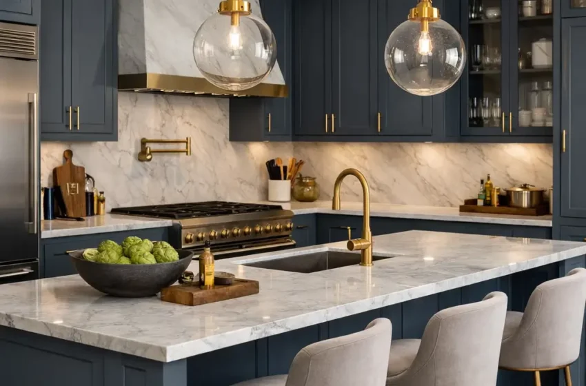  10 Stunning Slate Blue Kitchen Cabinet Ideas for a Chic Home Makeover
