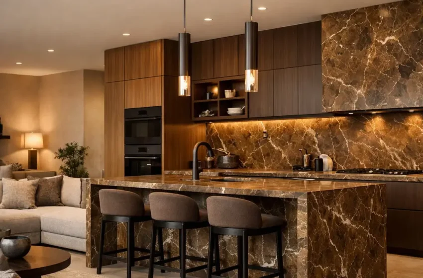  10 Stunning Brown Marble Kitchen Ideas to Elevate Your Space